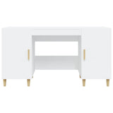 Desk White 140x50x75 cm Engineered Wood 812762