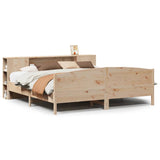 Bookcase Bed without Mattress 180x200cm Solid Wood Pine 3323056