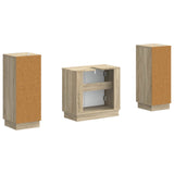 2 Piece Bathroom Cabinet Set HOORN Sonoma Oak Engineered Wood 3418037