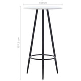 Bar Set Black and White MDF with PVC coating Medium Ergonomic 279761