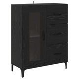 Highboard Black Oak 69.5 x 34 x 180 cm Engineered Wood 3416101