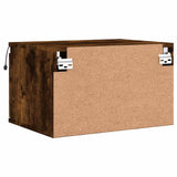 Wall-mounted Bedside Cabinets with LED Lights 2 pcs Smoked Oak 836835