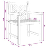 Garden Chair 2 pcs 60 x 58 x 90 cm Solid Teak Wood 42001963