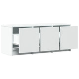 TV Cabinet with LED White 97x34x40 cm Engineered Wood 852236