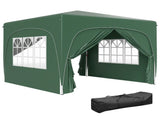3 x 3m Pop-Up Gazebo Shelter, with Accessories - Dark Green T3398P317803