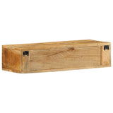 ZNTS Wall-mounted TV Cabinet 80x30x19 cm Solid Rough Wood Mango 4017476
