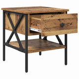 Bedside Cabinet with Drawer 2 pcs Old wood 40 x 42 x 45 cm 871223