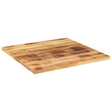 Table Top 80x80x3,8 cm Square Solid Wood Rough Mango 371415