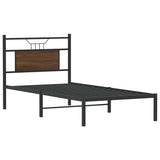 Bed Frame without Mattress Brown Oak 80x200 cm Engineered Wood 4106832