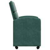 Dining Chairs with Wheels 2 pcs Dark green 58 x 65 x 98 cm 42017877