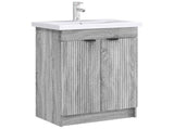 Bathroom under Sink Cabinet Grey Sonoma 56 x 37.5 x 81 cm 890100