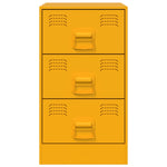 ZNTS Bedside Cabinet Mustard Yellow 34.5x39x62 cm Steel 841781