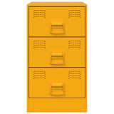 ZNTS Bedside Cabinet Mustard Yellow 34.5x39x62 cm Steel 841781