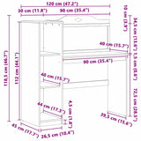 Desk with Open Storage and Chalkboard with Shelf ROROS White 42003032