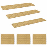 Stair Mats 15 pcs 76 x 20 cm Beige Polyester Rectangular 42054647