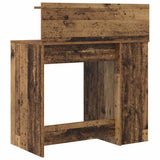 Desk with Shelf Old Wood 90 x 48 x 101.5 cm Engineered Wood 869528