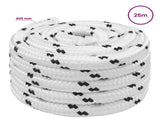 Multipurpose Utility Rope 25 mm 25 m White Polyester 3473448
