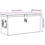 Aluminium Box 61.5x26.5x30 cm Silver 142936