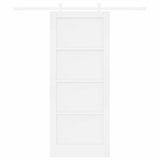 Sliding Door Manual White 83 x 202 cm Solid pine wood and steel 3333561