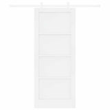 Sliding Door White 83 x 202 cm Solid Pine Wood 3333561