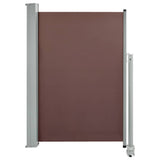 Patio Retractable Side Awning 120x300 cm Brown 48343