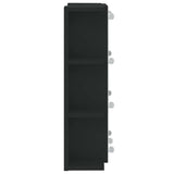 Mirror Cabinet with LED Black 70x16.5x60 cm 833536