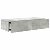 Wall Shelf with Drawers Concrete Grey 80x33x17 cm Engineered Wood 859980