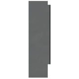 Bathroom Mirror Cabinet 80x15x60 cm MDF Shining Grey 331533