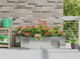 Planter Silver 120 x 60 x 35 cm Galvanised Steel 883687