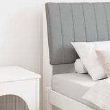 Upholstered Headboard Light Grey 80 cm Solid Pine Wood 879423