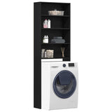 Washing Machine Cabinet Black Oak 64 x 24 x 190 cm 862668