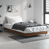 Bed Frame without Mattress Brown Oak 100x200 cm Engineered Wood 832268
