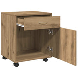 Rolling Cabinet Artisan Oak 45x38x54 cm Engineered Wood 856655