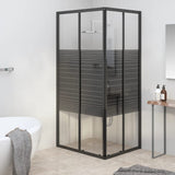 Stripe Shower Cabin ESG 90x70x180 cm Black 151850