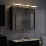 Bathroom Mirror Cabinet Black Oak 73.5 x 16 x 62.5 cm 889176