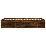 Bed Frame without Mattress Smoked Oak 100x200 cm 3203835