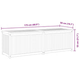Garden Box 175x50x55 cm Solid Wood Teak 318734