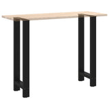 Bar Table Legs Black 2 pcs 40x cm Steel 4013336