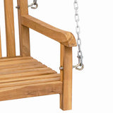 Garden Swing Bench 114 x 60 x 64 cm Solid Teak Wood 42001969