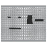 ZNTS Pegboards 2 Pack with 8 Accessories, Grey, 50x80 cm Steel 4103483