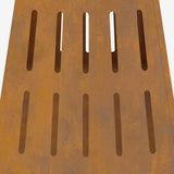 Fire Pit Brown 50 x 50 x 70 cm Weathering Steel 858959
