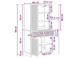 Cabinet Set 2 pcs 66 x 34.5 x 90 cm Engineered Wood 3416410