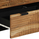 Sideboard Set 2 pcs 120 x 33 x 75 cm Solid Acacia Wood 3310010