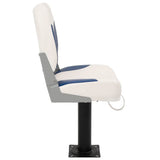 Foldable Boat Seat 1 Set Blue and White 41x36x48 cm 3284285