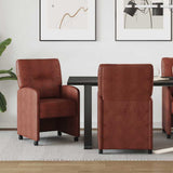 Dining Chairs with Wheels 2 pcs Shiny brown 57 x 67 x 95 cm 42017842