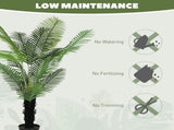 175cm Artificial Areca Palm Tree with 16 PE Leaves, Decorative Artificial Plant with Plastic Pot and T3398P377844
