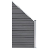 WPC Fence Set 4 Square 1 Slanted 792x186 cm Grey 3053236