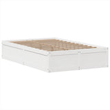 Bed Frame without Mattress White 135x190 cm Double Solid Wood Pine 3323510