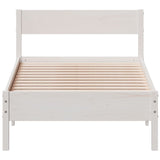 Bed Frame without Mattress White 90x200 cm Solid Wood Pine 842763