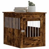 Dog Crate Furniture Smoked Oak 64.5x80x71 cm Engineered Wood 838334